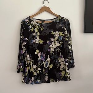 J Jill Wear Eve Collection Floral Long Sleeve